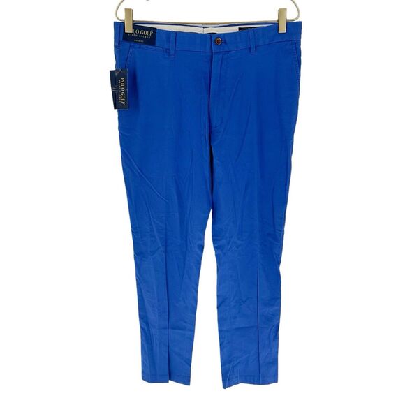 Ralph Lauren Pants Mens 32 x 34 Blue Polo Golf Twill Stretch Chino Range Fit NEW - Picture 1 of 16